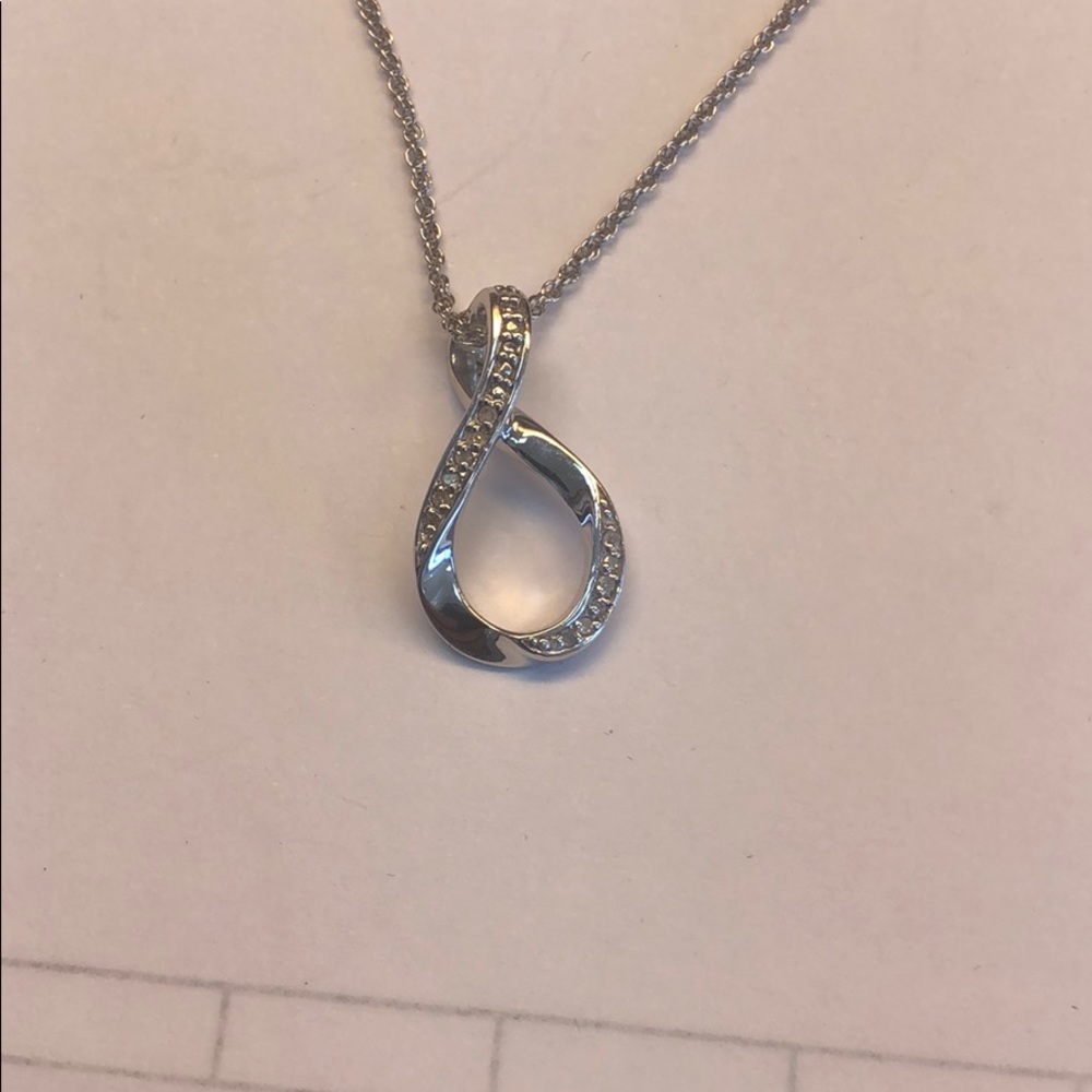 Silver diamond necklace